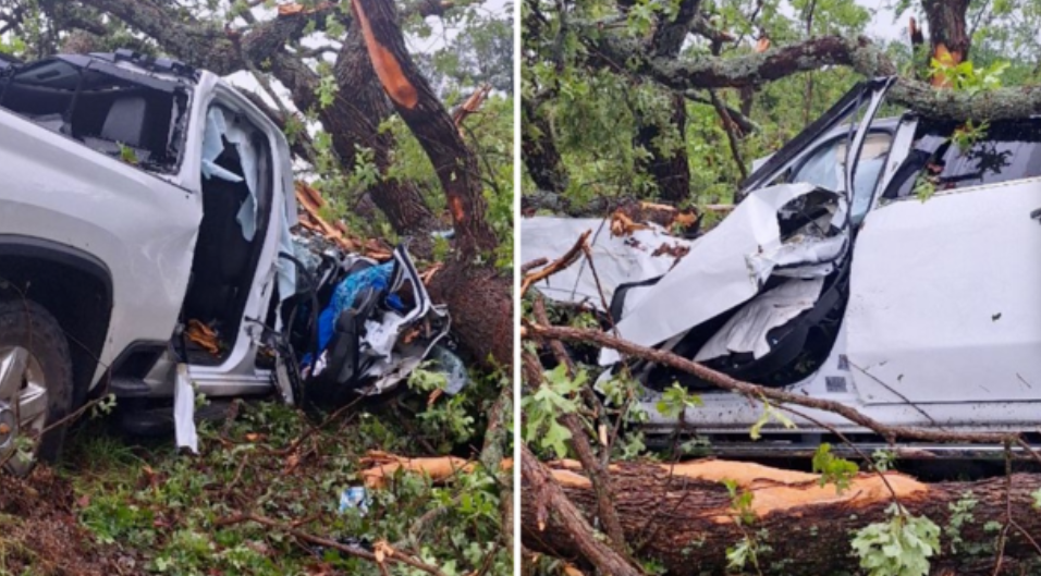 Un băiețel de 9 ani și-a salvat părinții, după ce mașina le-a fost luată pe sus de o tornadă, în Oklahoma: „Mamă, tată, vă implor să nu muriți!”
