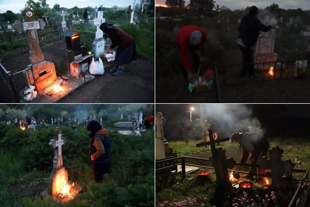 De ce aprind sătenii din Copaciu focul lângă morminte în Joia Mare. „Cu câțiva ani în urmă, aveai impresia că a luat foc cimitirul”