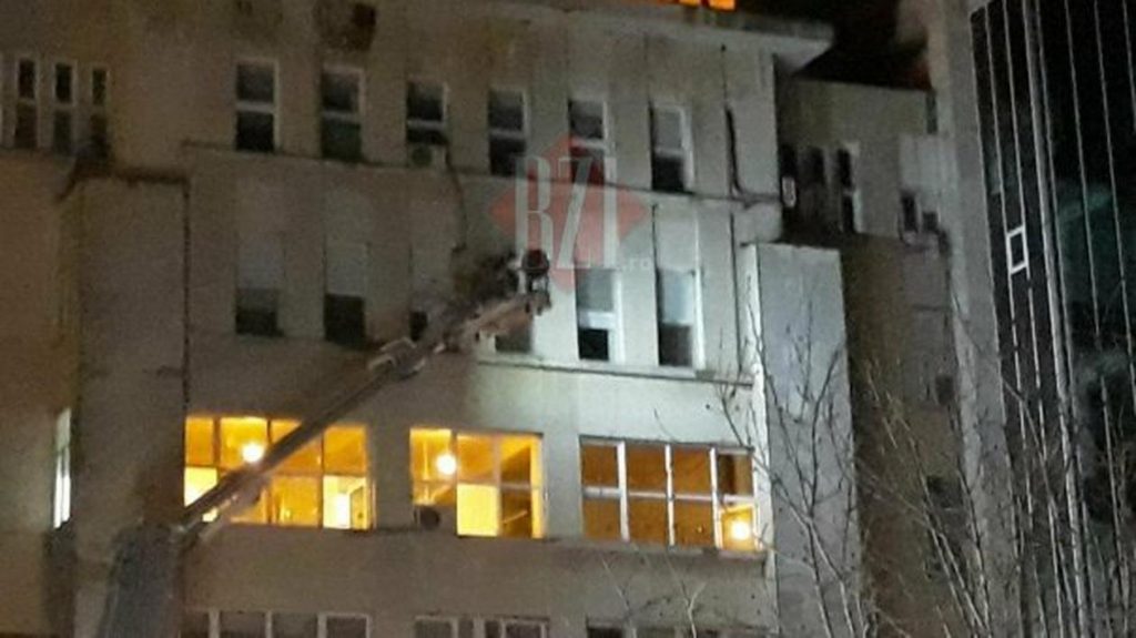 incendiu la spitalul de boli cardiovasculare din iasi