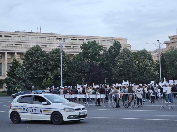 Consilierii de probaţiune protestează la Bucureşti, reclamând că nu şi-au primit integral salariile de la începutul anului
