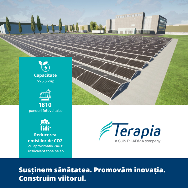 Parteneriat pentru energie verde în Cluj: Terapia și EnergoBit încep construcția unei stații fotovoltaice cofinanțată prin PNRR