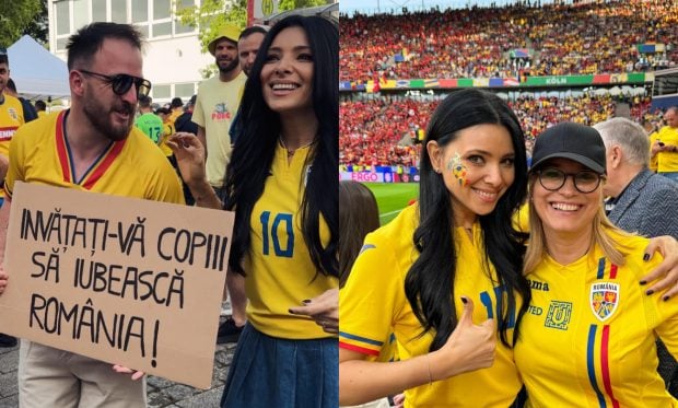 EURO 2024. Cum au apărut Andreea Esca și Corina Caragea la meciul România – Belgia. Prezentatoarele au sărit și scandat cu suporterii