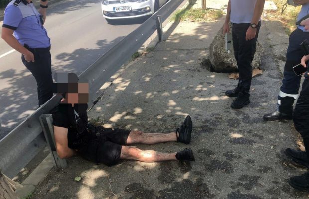 Un șofer băut, urmărit de polițiștii rutieri din București, a sărit în râul Dâmbovița. Ce alcoolemie avea
