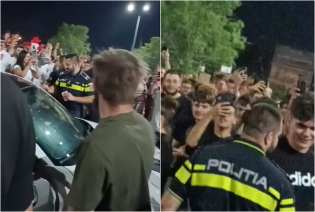 Drifturi într-o parcare din București. Luptătorii SAS au intervenit după ce participanții au devenit agresivi cu polițiștii