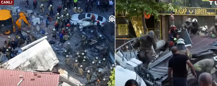 Un mort și 8 răniți, inclusiv un bebeluș de 6 luni, după ce un un bloc de 3 etaje, construit ilegal, s-a prăbușit, în Turcia | VIDEO 4 bloc 5