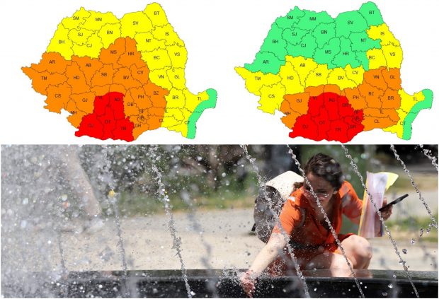 Cod roșu de caniculă! Avertizări meteo de vreme extremă pentru aproape toată țara, anunțate de ANM