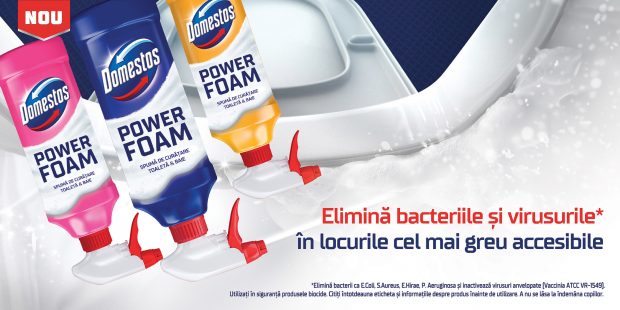 Unilever lansează o nouă gamă de produse – Domestos Power Foam