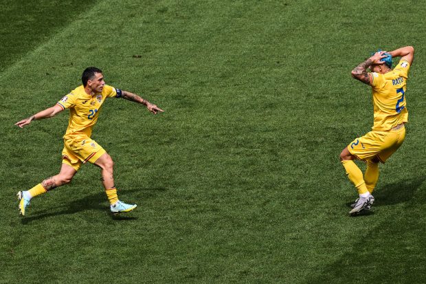 Euro 2024. Imaginea cu Andrei Rațiu la primul gol al României a făcut înconjurul lumii: „Toți am avut reacția lui”
