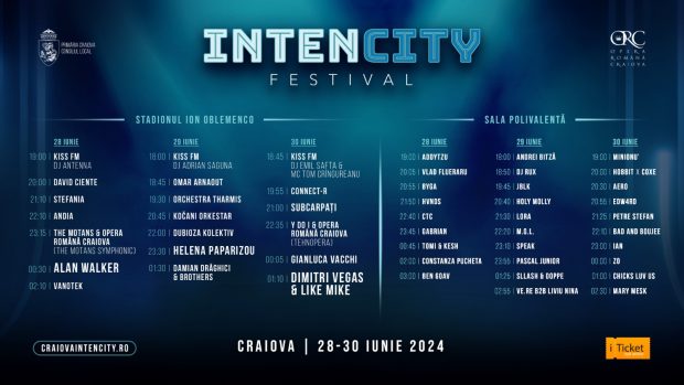 Experienţe unice la Craiova IntenCity, între 28 – 30 iunie 2024