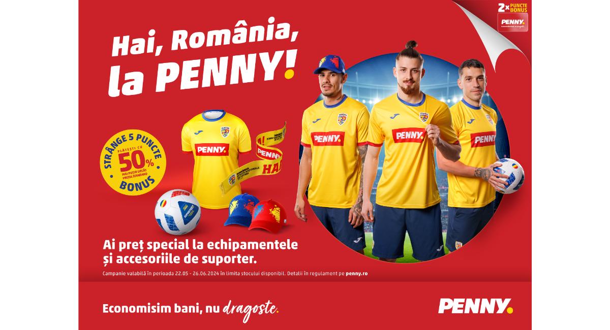 Hai, România, la PENNY! – Susține naționala de fotbal și campionii de mâine, echipat ca un suporter