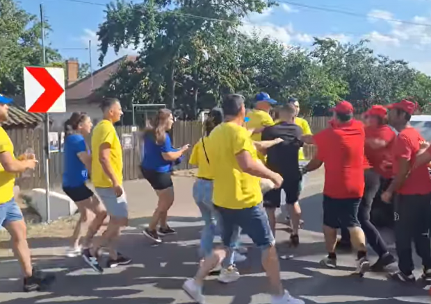 Bătaie între susținătorii PSD și PNL, în comuna Belciugatele. Actualul primar, acuzat că a lovit un bărbat – VIDEO