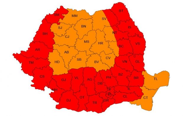 Cod roșu de caniculă pentru mai mult de jumătate de țară: zile de foc și nopți tropicale. Prognoza detaliată