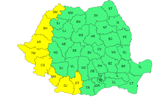 Noi alerte meteo: litoralul, sub cod portocaliu de furtuni până la noapte. Caniculă în vestul și sudul țării