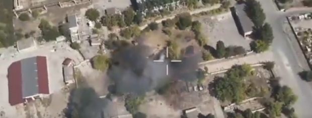 Momentul în care un MiG-29 ucrainean lovește un post de comandă subteran din regiunea rusă Kursk | VIDEO