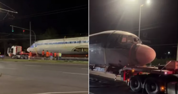 Un avion de pasageri a fost surprins noaptea pe străzile din Chișinău. Ce s-a întâmplat cu aeronava