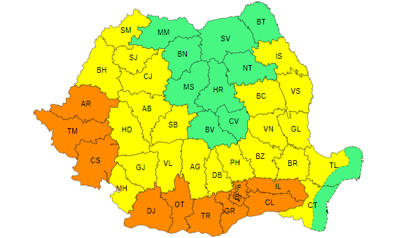Valul de caniculă persistă sâmbătă şi duminică. Bucureştiul rămâne sub cod portocaliu. Vezi harta zonelor afectate