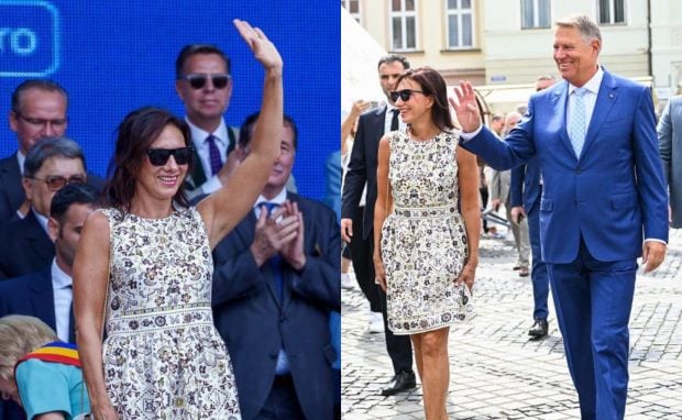 Cât costă rochia purtată de Carmen Iohannis la un eveniment, în Sibiu. Nu a mai ales un designer român, ci unul american