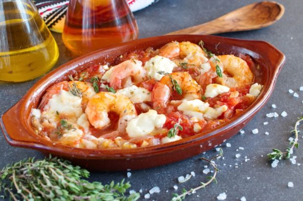 Rețetă de creveți saganaki