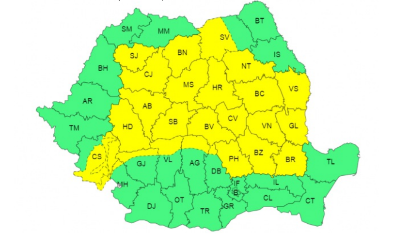 După caniculă, vin ploile. Zonele în care se anunță averse și vijelii