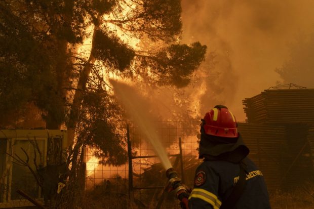 Incendii de vegetație în Grecia. O persoană, găsită decedată într-un magazin distrus de flăcări, la periferia Atenei