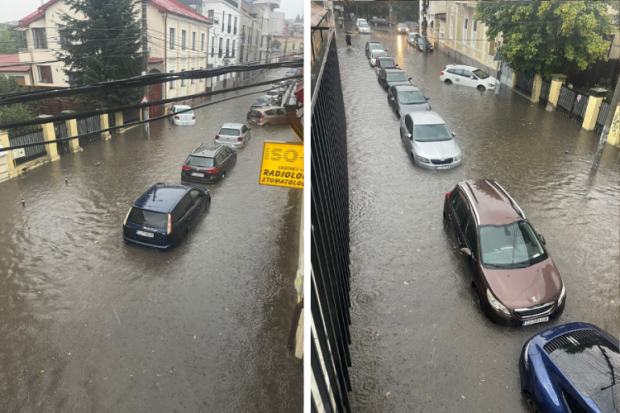 O ploaie torențială a făcut ravagii la Cluj-Napoca. Autoritățile au emis mesaj RO-ALERT
