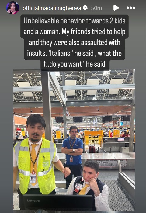Mădălina Ghenea, incident pe aeroport. Susține că a fost amenințată de un angajat la unei companii aeriene: „Plângeam, iar el ne râdea în față” 2 madalina ghenea incident aeroport 2