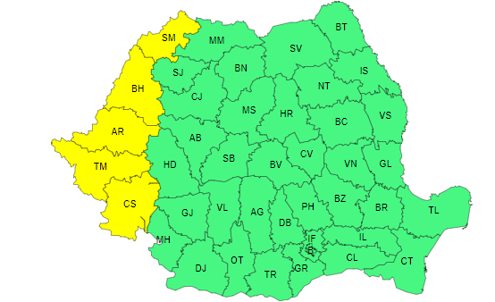 Noi alerte meteo: litoralul, sub cod portocaliu de furtuni până la noapte. Caniculă în vestul și sudul țării