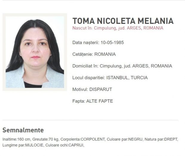 Nicoleta Melania Toma, românca dată dispărută în Turcia, a fost găsită în viață | SURSE