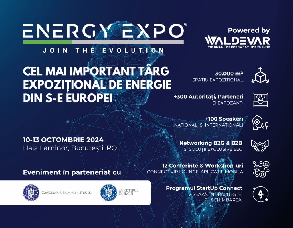 ENERGY EXPO 2024 lansează programul StartUp CONNECT șianunță sponsorii și partenerii strategici