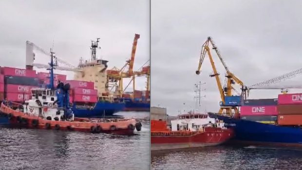 Trei nave au fost implicate într-un accident în Portul Constanța. Momentul impactului | VIDEO