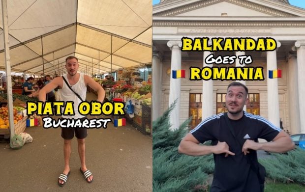 Cine e Miloš Nedeljkov, cunoscut drept Balkandad, care promovează România pe TikTok. A mâncat mici în Piața Obor și papanași în Centrul Vechi