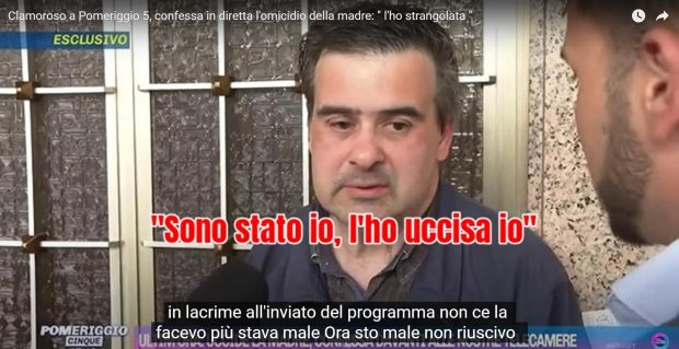Un italian a mărturisit în direct la TV că și-a omorât mama: „N-o mai suportam”