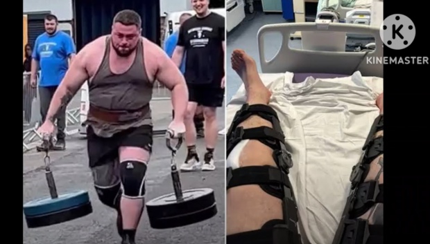 Momente de panică după ce un britanic și-a rupt tendoanele de la rotule, la un concurs Strongman | VIDEO