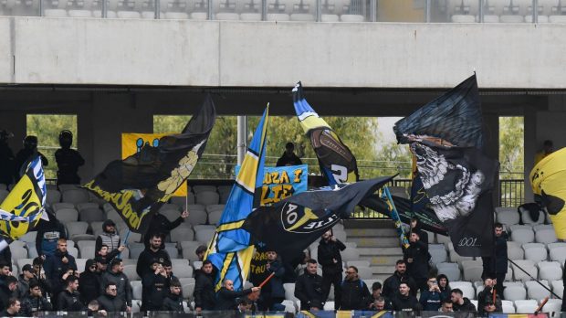 Bătaie în peluză la FCSB – Petrolul. Un fan al „lupilor” lovește furios jandarmii | VIDEO