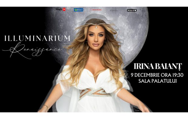 Soprana Irina Baianț readuce spectacolul fenomen Illuminarium la Sala Palatului pe 9 decembrie
