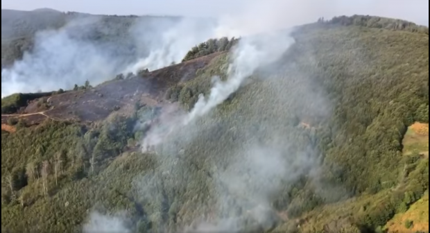 Două avioane Spartan ale Forţelor Aeriene Române intervin în Mehedinţi pentru stingerea incendiilor de pădure