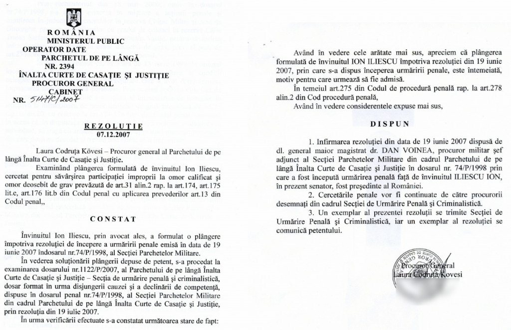 De ce nu va răspunde statul român în solidar cu Ion Iliescu și oamenii lui pentru Mineriada din 13-15 iunie 1990. Doar SRI și MAI ar putea fi bune de plată, la finalul procesului