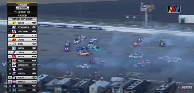 Cel mai mare accident din istoria Nascar: peste 20 de mașini au fost implicate | VIDEO
