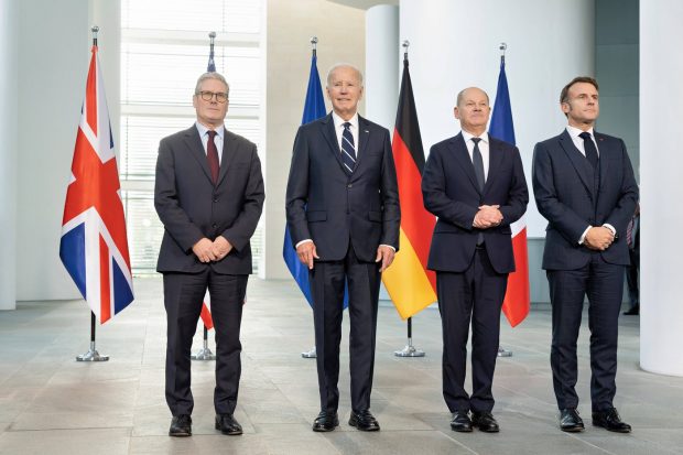 Biden, Macron, Scholz şi Starmer cer o pace „justă și durabilă” în Ucraina