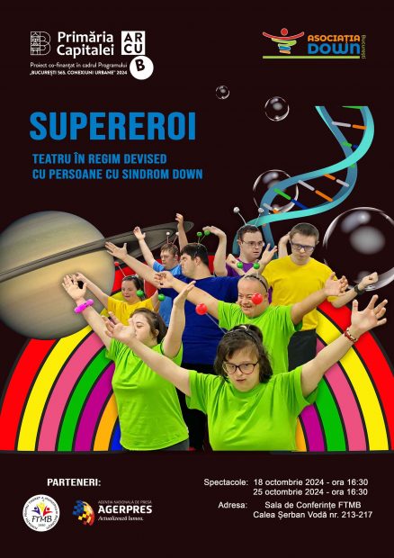 “Supereroi” – o nouă producție de teatru muzical în regim devised cu persoane cu sindrom Down.
