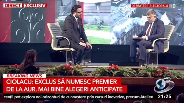 Marcel Ciolacu, pus de Mihai Gâdea să semneze în fața lui că nu va desemna premier de la AUR, dacă va fi președinte