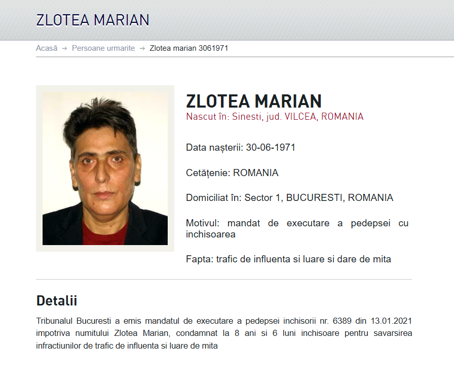 Fugarul Marian Zlotea crede că toți judecătorii de la Tribunalul București îi vor răul. Instanța: „Aspectele invocate de către petent au un caracter vag”