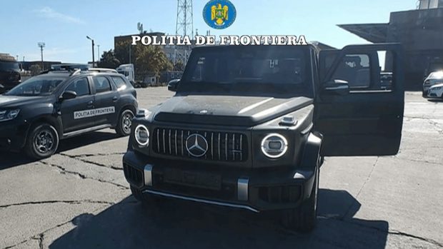 Mercedes de peste 200.000 de euro, căutat în Suedia și găsit în portul Constanța, la un pas să fie scos din țară | VIDEO 