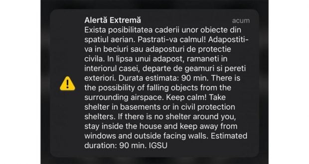 O dronă a intrat în România, fiind localizată în apropiere de Eforie Nord. Mesaj Ro-Alert primit de locuitorii din județul Constanța