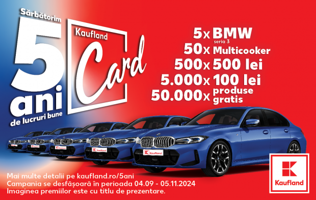 Cumpărăturile cu Kaufland Card îți aduc premii în valoare de 2.500.000 lei!