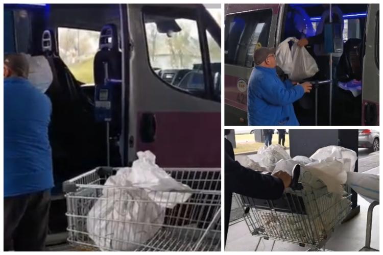 Voturi, transportate în cărucioare de cumpărături.