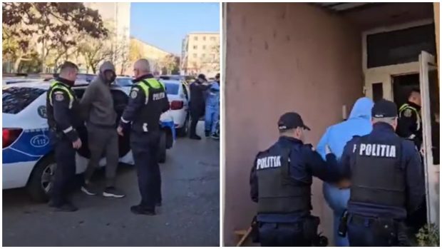 Hoți prinși în flagrant delict de polițiști, în Timișoara, în timp ce spărgeau o mașină | VIDEO