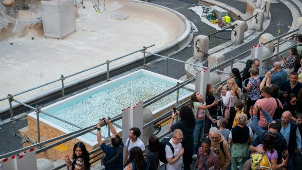 Fontana di Trevi din Roma a fost înlocuită cu o variantă „de buget”