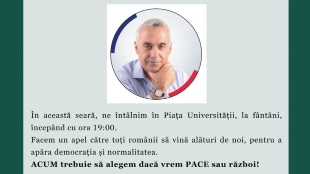 Susținătorii lui Călin Georgescu organizează o manifestație în București: „Să alegem dacă vrem pace sau război”