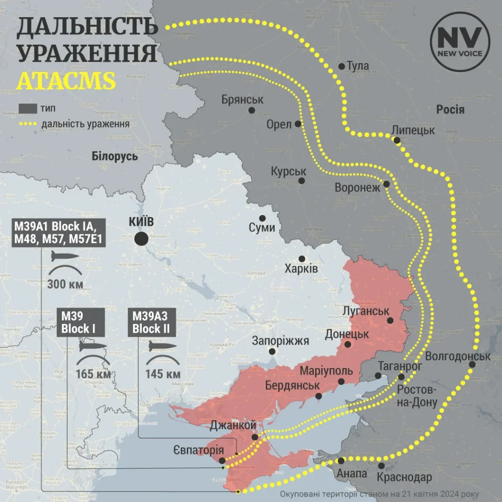 Primele ținte pe care le pot lovi ucrainenii cu rachetele americane. Infografic: New Voice